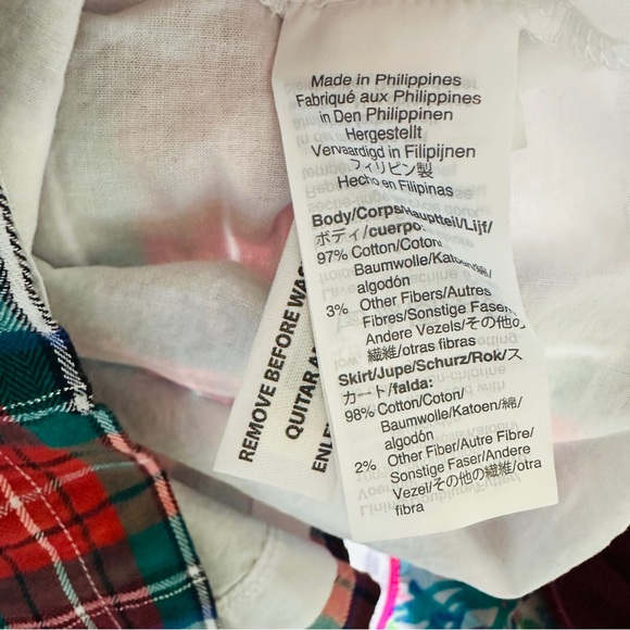 J. Crew Striped and Plaid Kids Dress - Gold, White, Red, Blue - Picture 6 of 6